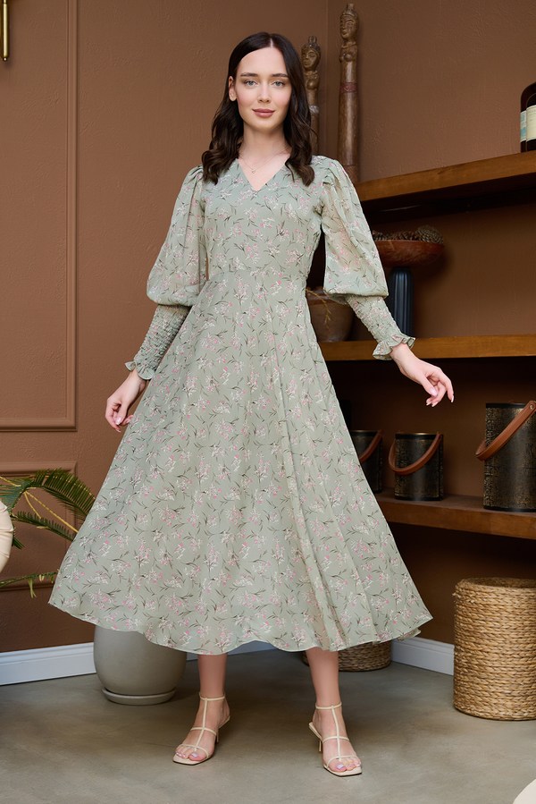 VETIVER DRESS - Green