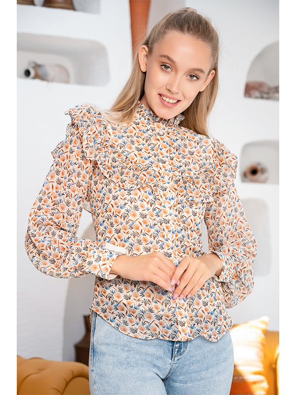 Chiffon Printed Top For Women